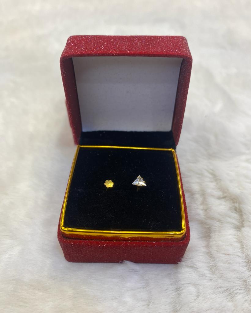Understated -Premium Quality - SJ54 Diamond Cut Zirconia Stone Regular Usable Nose pin Nakful With Gift Box- Progressively Better. 