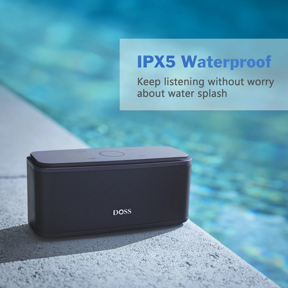 DOSS Computer Bluetooth Speaker SoundBox BT 5.0 Touch Control 12W HD Stereo Music Sound Box Waterproof Portable Wireless Speaker. 
