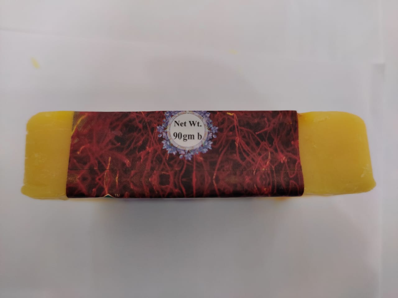 pipasa Saffron Handmade Soap-90 gm- Regular (Unpacked/Raw/hand cut). 
