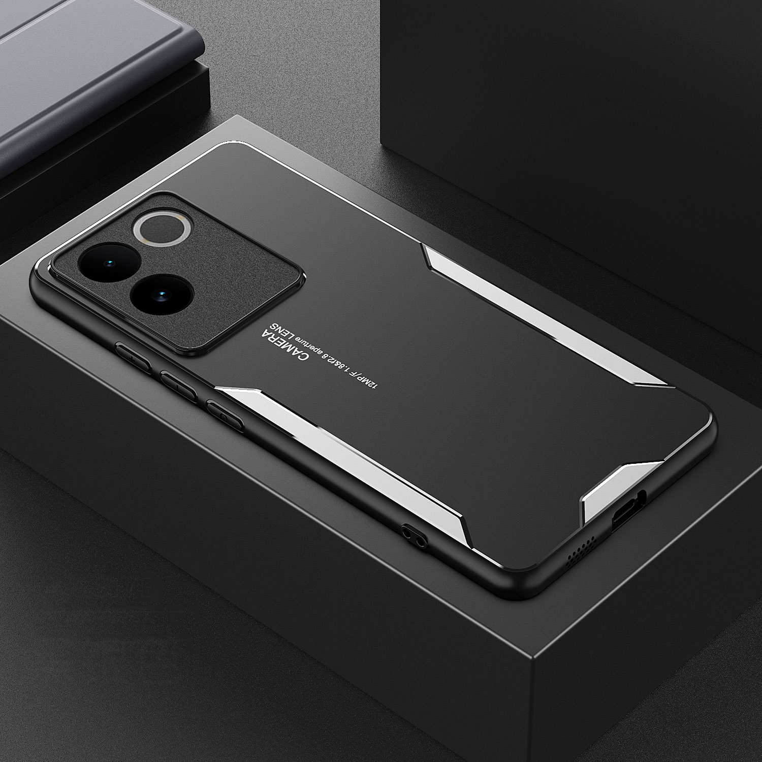 Phone case Vivo T2 Pro Aluminum Metal Matte Cover Soft Silicone Frame Camera Protection Back cover Vivo T2 Pro case