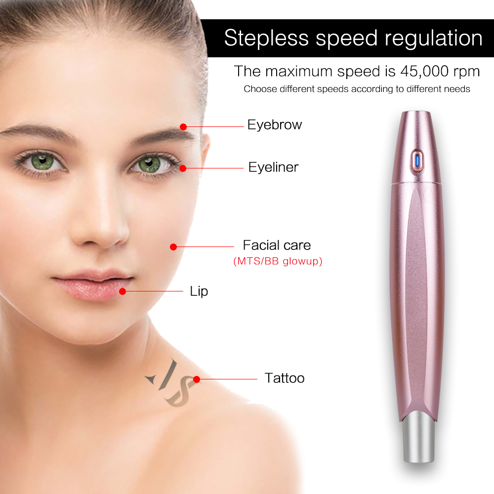 Elegant Microblading Machine With 10pcs 1R Cartridges For Semi Permanent Tattoo Eyebrows. 