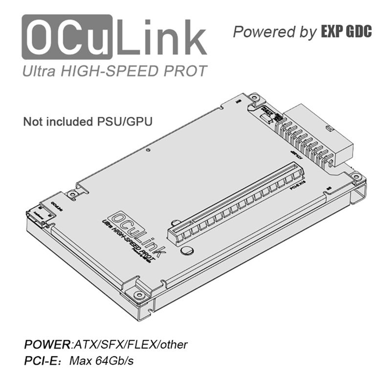 Gpu Video Card Docking Station High-Speed External Graphics Card Dock Ocup4V2 Signal Chip Pci-E4.0 Easy Install Easy to Use. 