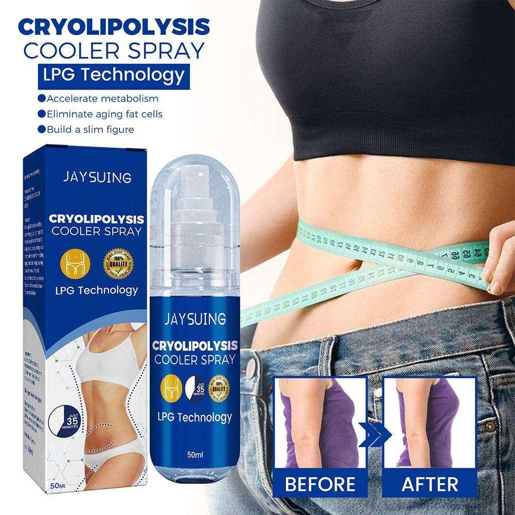 Cryolipolysis Cooler Spray Fast Fat Burning Slimming Spray Weight Loss Essential Oil Spray Ultra Absorption Cellulite Removal