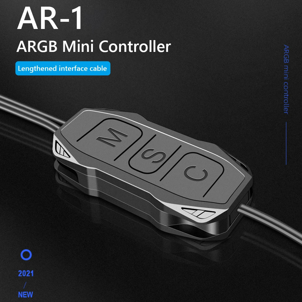 AR-1 ARGB PC Fans Controller Kit ARGB Splitter 5V 3 Pin To SATA AURA ARGB Fan Controller Computer ARGB Fans Hub Control. 