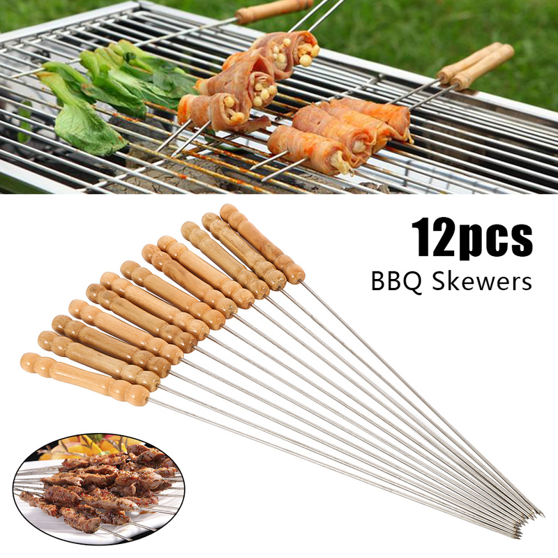 5-In-1 Combo Offer 17 inch BBQ Machine+12 Pieces BBQ Stick+2 Pieces Silicone Oil Brush+Steel Food Clip+Bamboo Shashlik Stick 8 inch 1 Pack. 