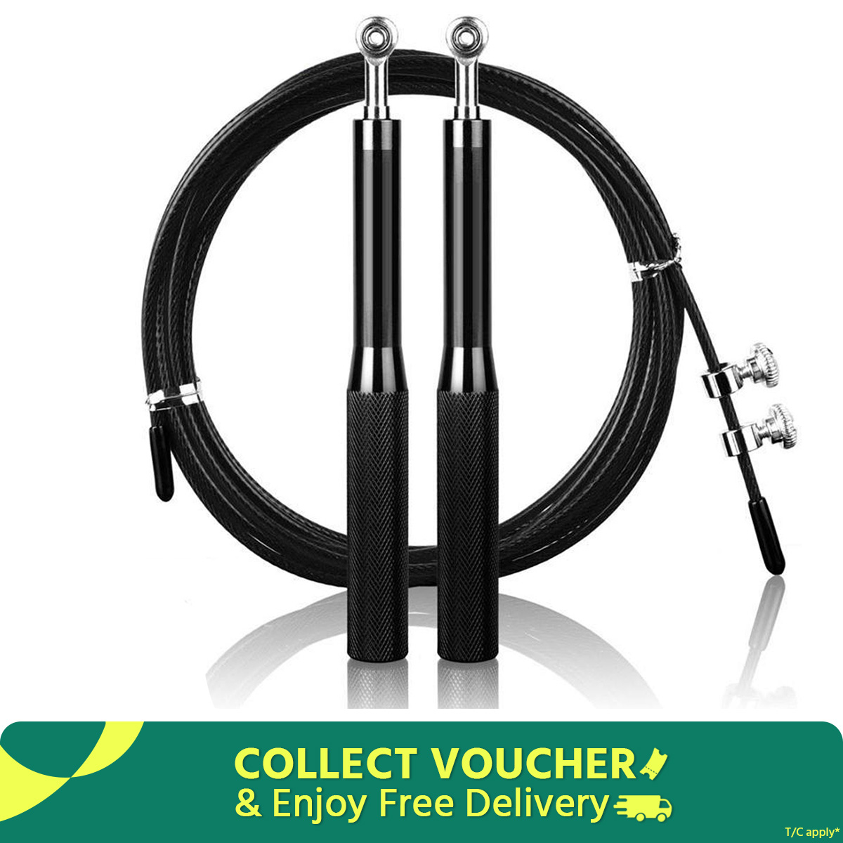 Yoomee Speed Jump Rope with Anti Slip Handles-Adjustable-Speed Ball Bearing-High Speed Jump Rope for Boxing,Workout,MMA Fitness Training