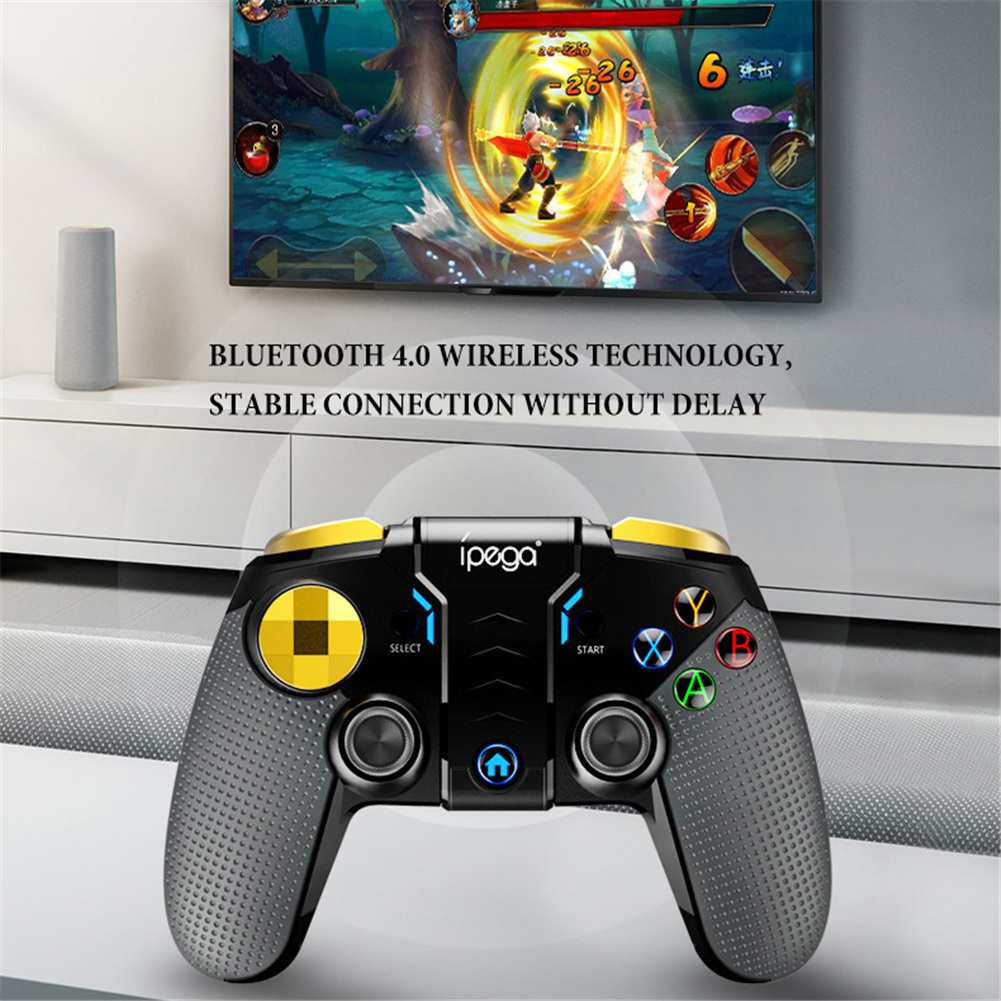 PG-9118 Wireless Bluetooth Gamepad Controller with Telescopic Holder Joystick for Android PC hot sell Simple Fidelity design. 