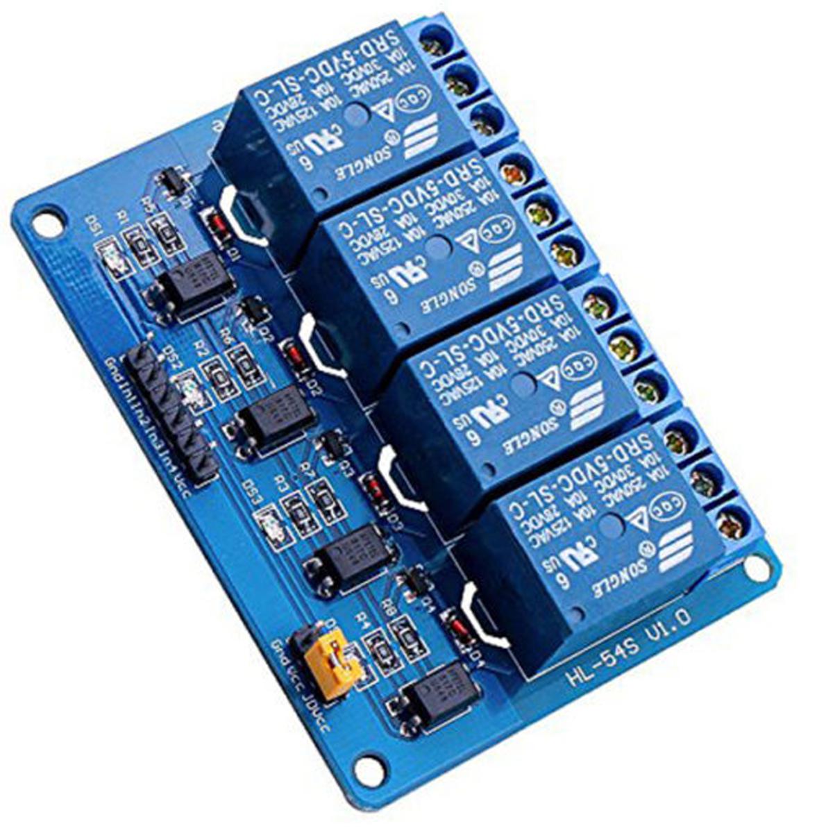 12V Relay Module DC 24V Four Channel Isolated Relay Control Module With Screw Terminal For Arduino 4 Channel DC24V With Optocoupler Protection. 