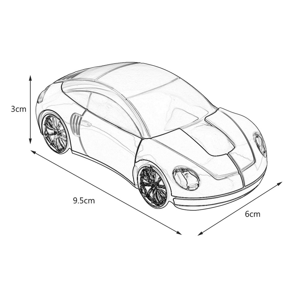 【FUPANG】Creative 2.4Ghz Wireless Car Shape Mouse Optical Mouse. 