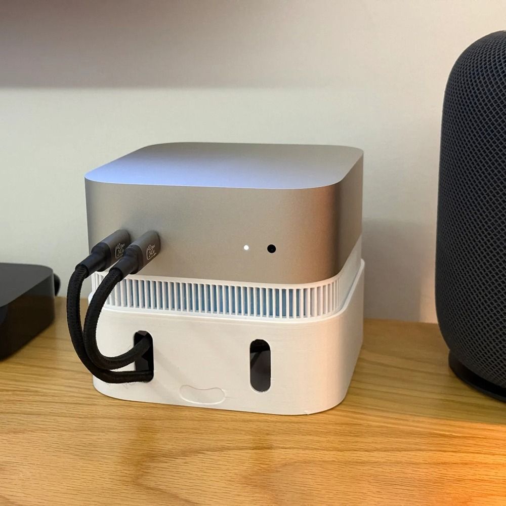 New Dustproof Host Base Heightening Anti-Slip Heat Dissipation Bracket 3D Printed Cooling Mount Stand for Mac Mini M4/M4 Pro 2024. 