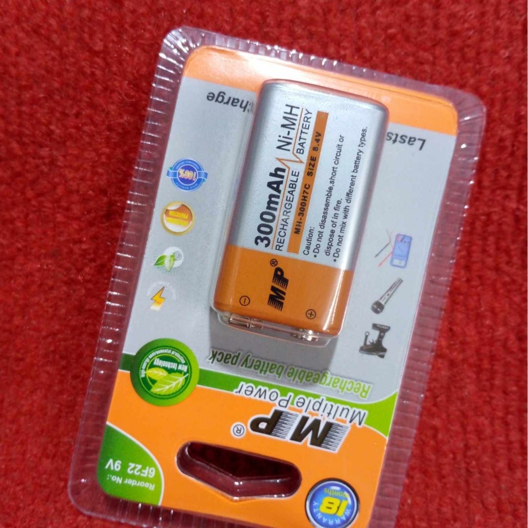 MP300mAh Battery NI-MH 9V Battery Rechargeable Battery 9V Rechargeable Battery 6F22 9V Battery Rechargeable 450mAh Rechargeable Battery For Multimeter Battery. 