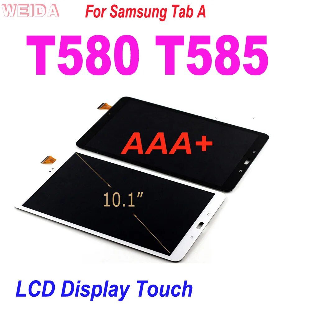 AAA+ 10.1 LCD For Samsung Tab A SM-T580 SM-T585 T580 LCD Display Touch Panel Digitizer Assembly Replacement For T585 Display