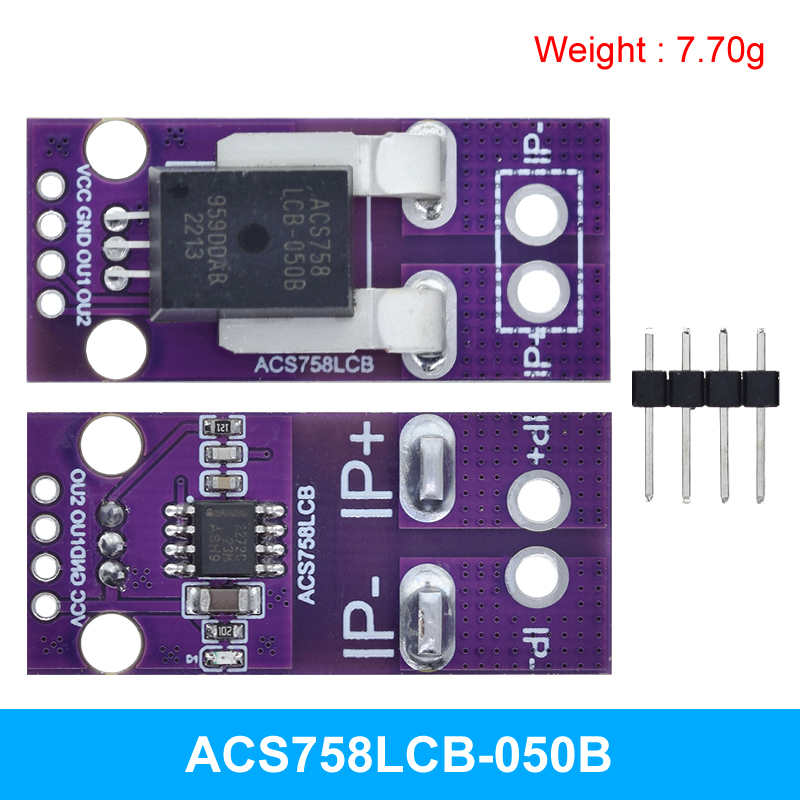 50A 100A Hall Current Sensor Module Linear og AC DC 3.3V-5V AGood productCS758 ACS758LCB-050B 100B-PFF-T For Arduino RC Model Connector. 