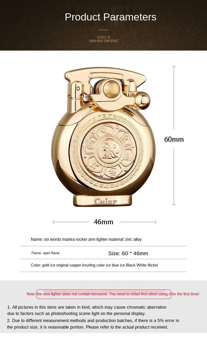 Gadget For Man Unique Gasolin Fire Windproof Kerosene Lighters. 