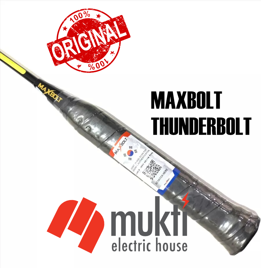 Korea Imported MAXBOLT THUNDERBOLT Unstrung Badminton Racket Bat. 