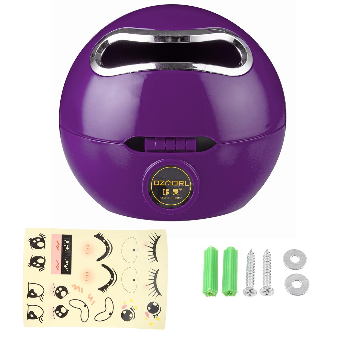 bedding Bathroom Ball Shaped Face Emoji Wall Mounted Tissue Holder Toilet Roll Paper Box. 