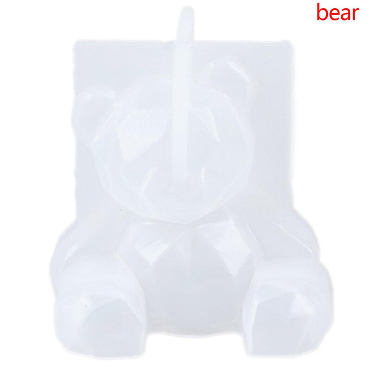 【happy one】3D Silicone Diy Geometry Stereo Bear Cat Tiger Orangutan Mold Animal Mold Ornament Mold Cake Tool