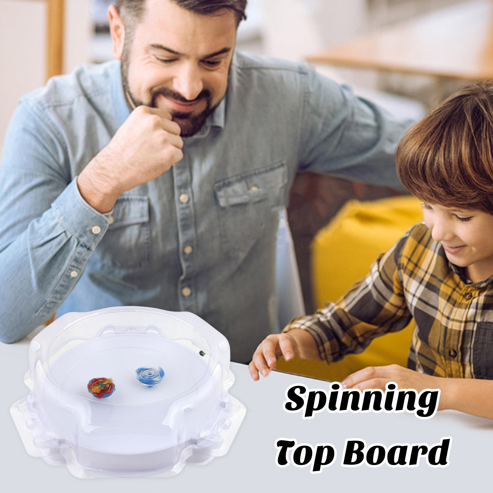 Spinning Top Stadium Clear Plastic Spinning Top Battle Board Stadium for Kids Heavy Duty Bowl-shape Multiplayer Gyro Spinner Toy Training Field Favorite 2-3 Player Spinning Top Board. 