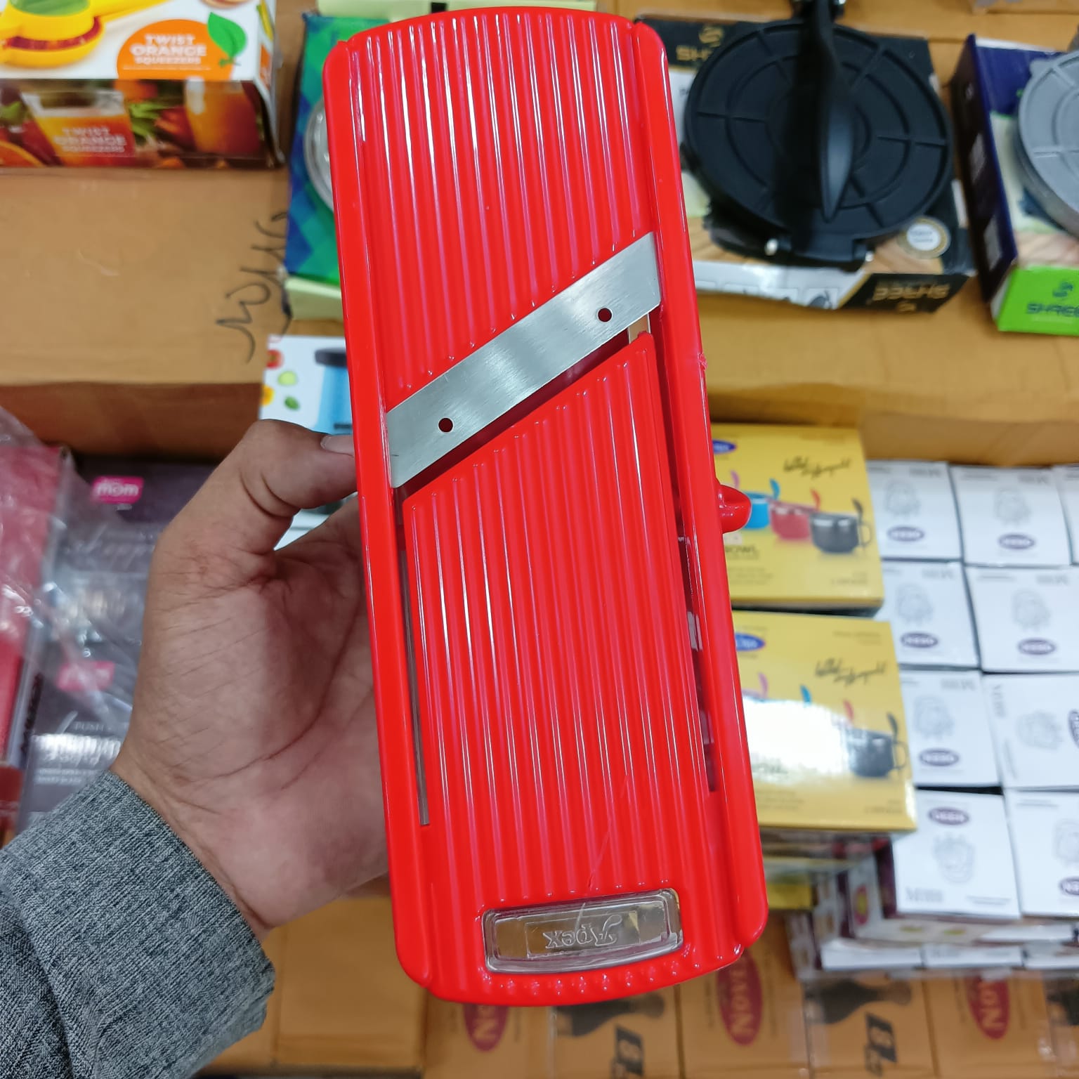 Potato Slicer for Chips Vegetable & Fruit Cutter Slicer, Black/Silver Potato Slicer (1 Potato Slicer) Vegetable & Fruit Slicer. 