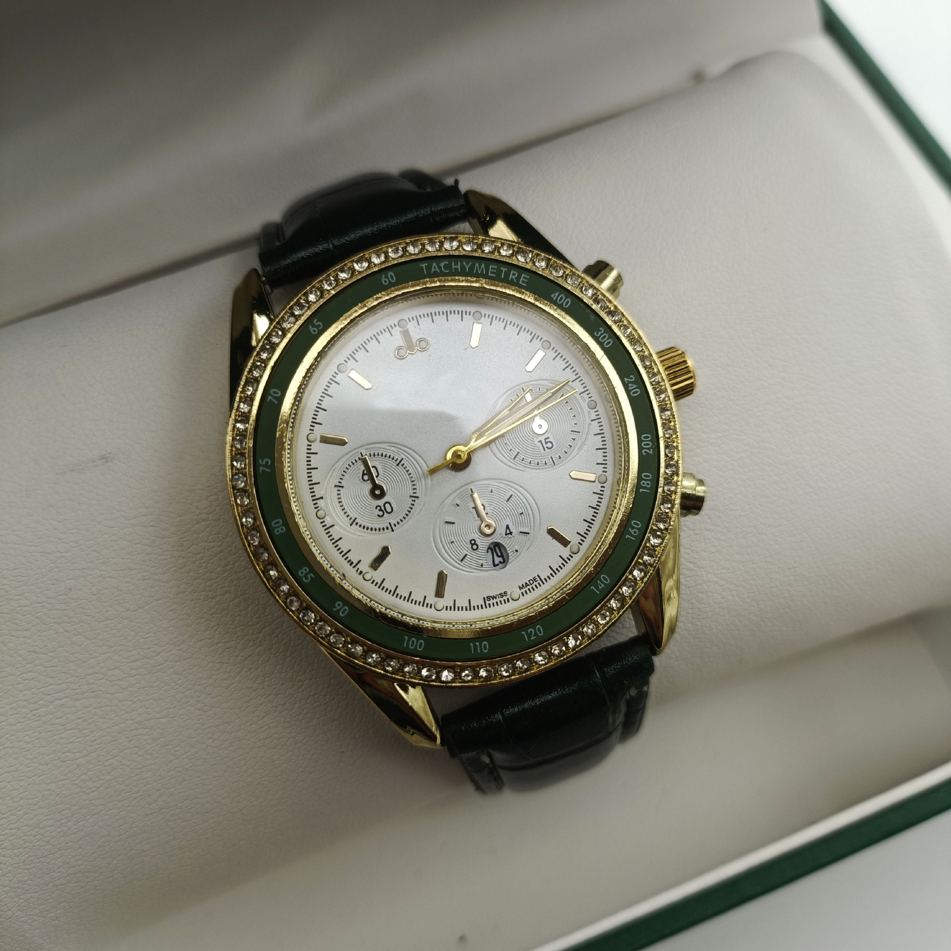 New direct sales Chaoba Series Classic Circle Diamond Belt Calendar Men's and Ladies' Watches Casual Fashion Watch