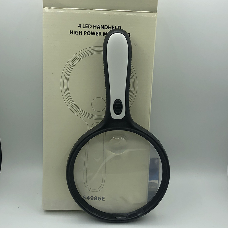 Yiwu Jinghui manufacturers for the elderly handheld high-definition reading LED light magnifying glass 9986ABCDE/4896E/HY130. 