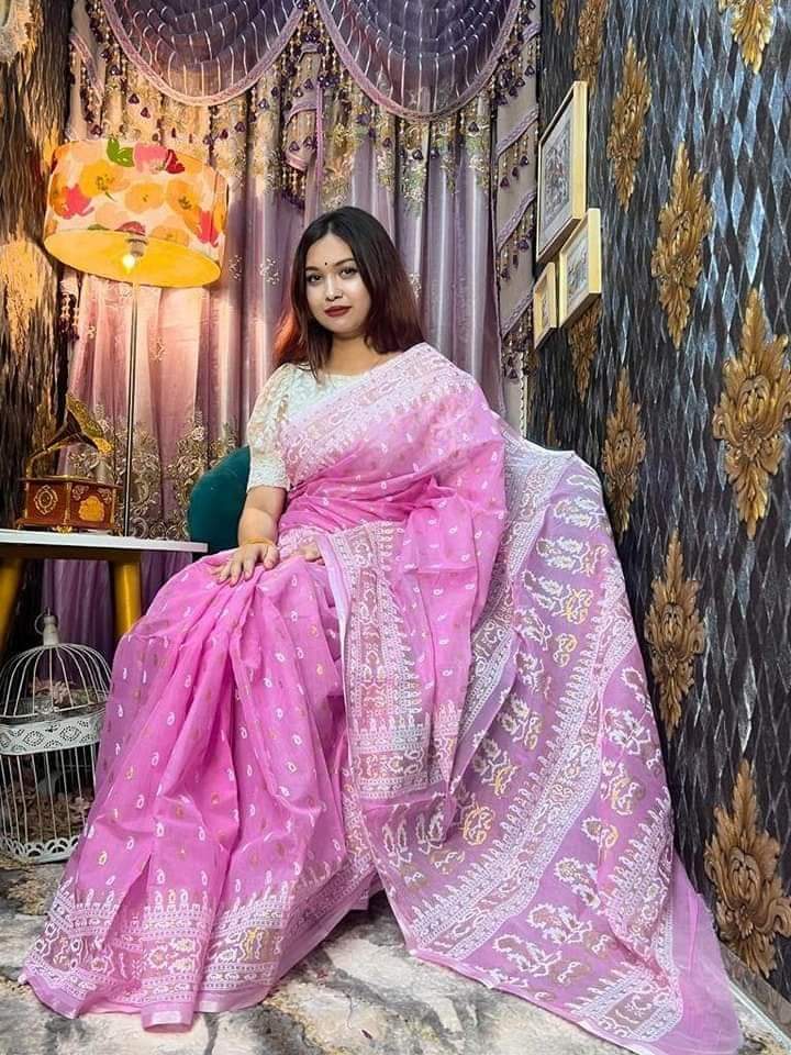 Exclusive Design Tangail Skin Print Saree Without Blouse PieceForWomen