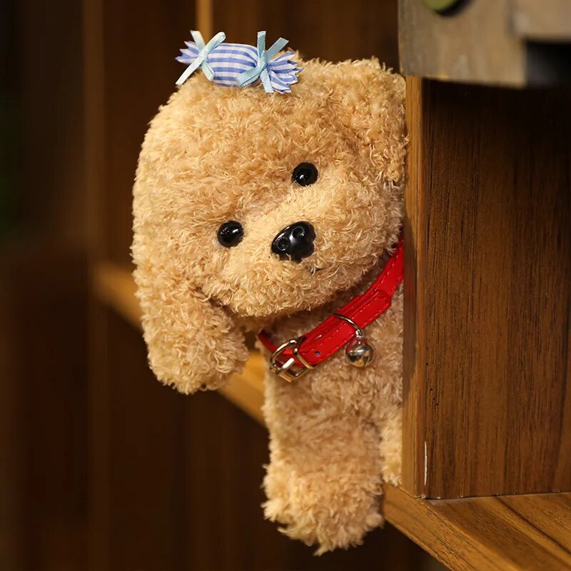 22cm Creative Realistic Teddy Dog Lucky Simulation Dog Poodle Plush Toys Handmade Realistic Figure Toy Plush Stuffed Animals. 
