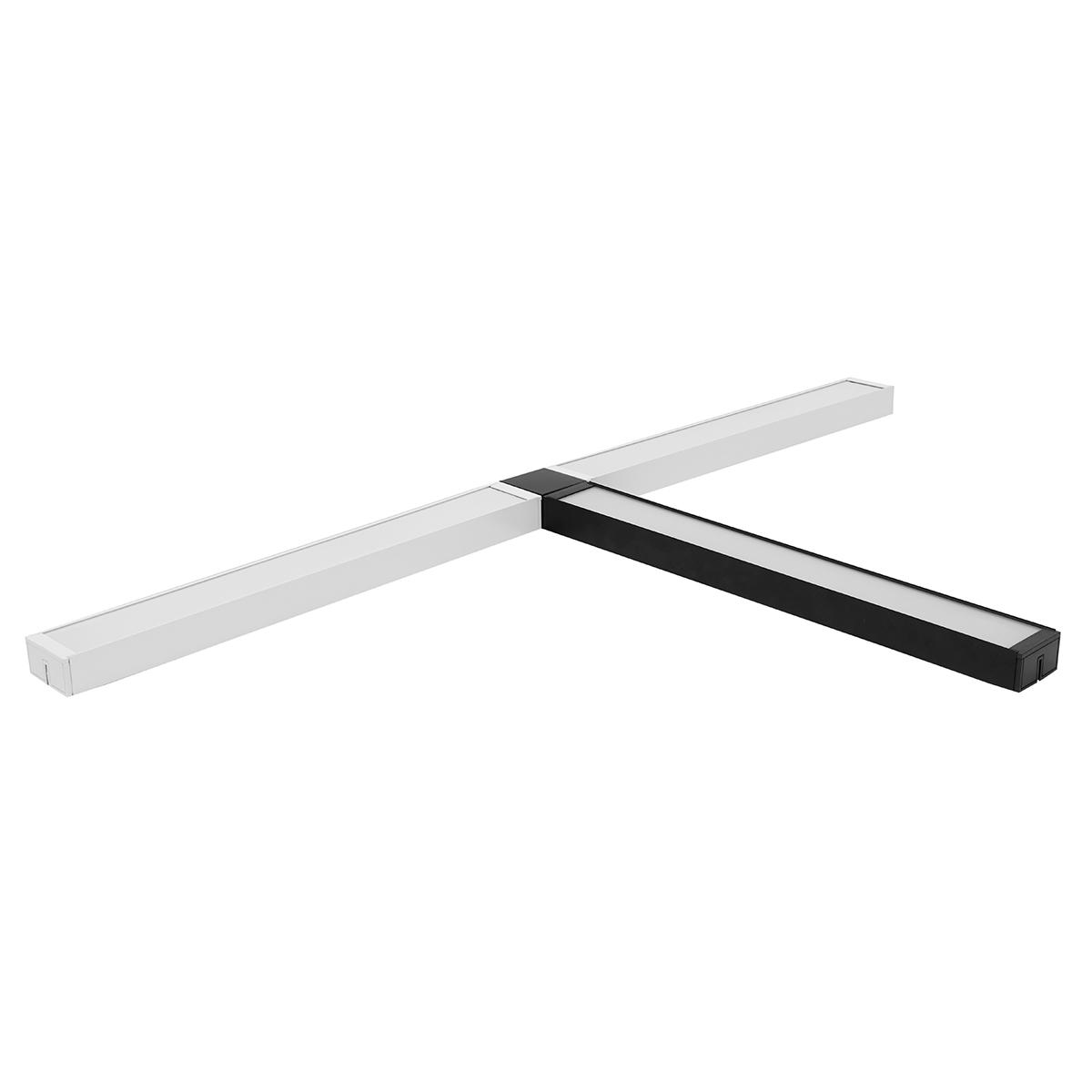 Smuxi Office LED Furniture Light Modern Linear Pendant Lamp Hanging Bar Droplight For Conference Room Study Home Decor Pure White - White shell white light. 