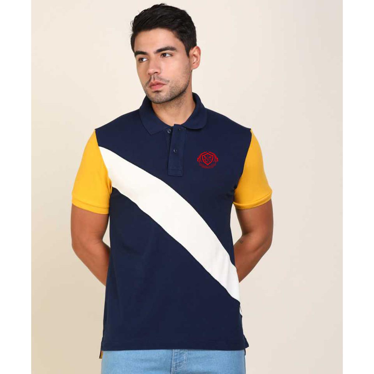 Multicolour Cotton Polo t-Shirt For Men