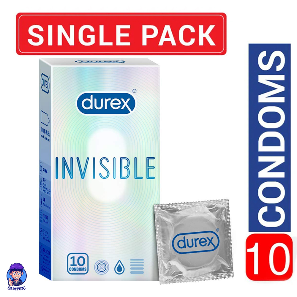 Durex Invisible Super Ultra Thin Condom Large Single Pack 10pcs. 