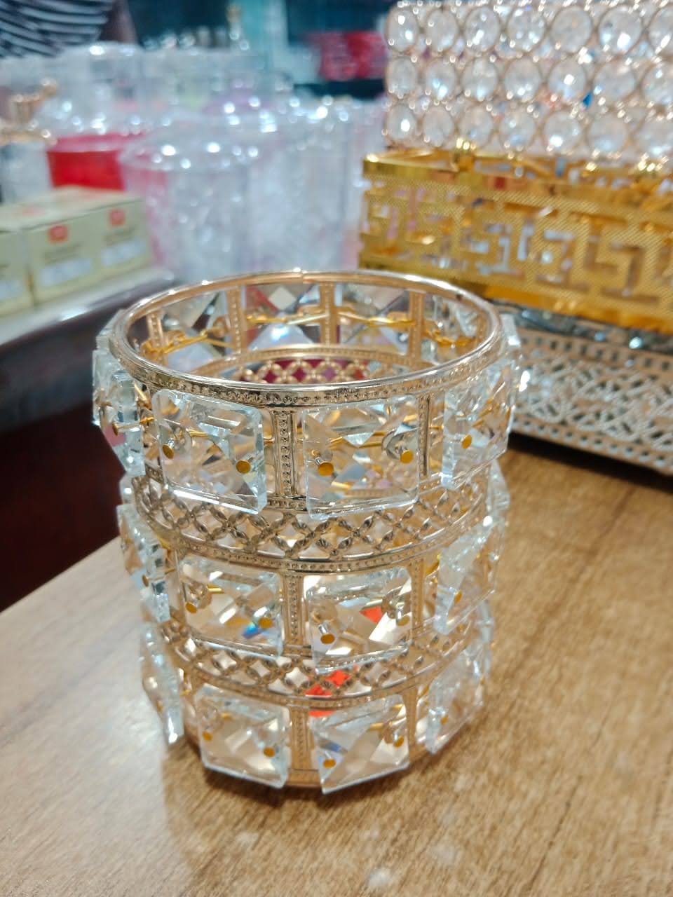 Candle Crystal Decor Christmas Decor Wedding Decor Desktop Adornment Candle Stand Home Decor Candle Holder European Style Candlestick