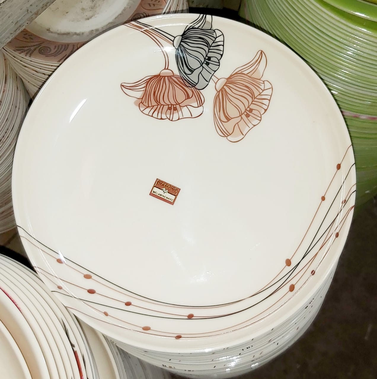 Melamine Microwave-Safe Washable Dinner Plates Set | Pack Of 2 | - Convenient And Durable Plates Suitable For Microwave Use - Easy To Clean