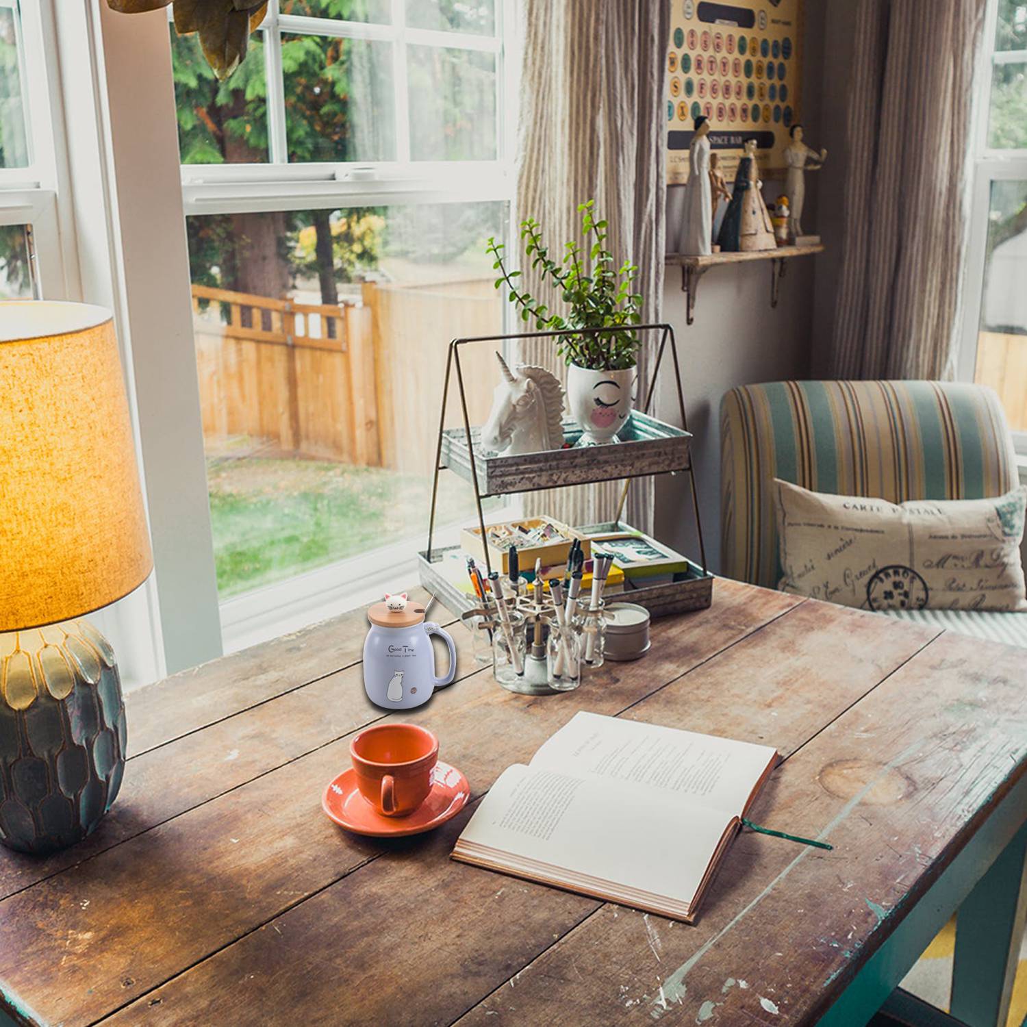 sesame cat heat resistant cup