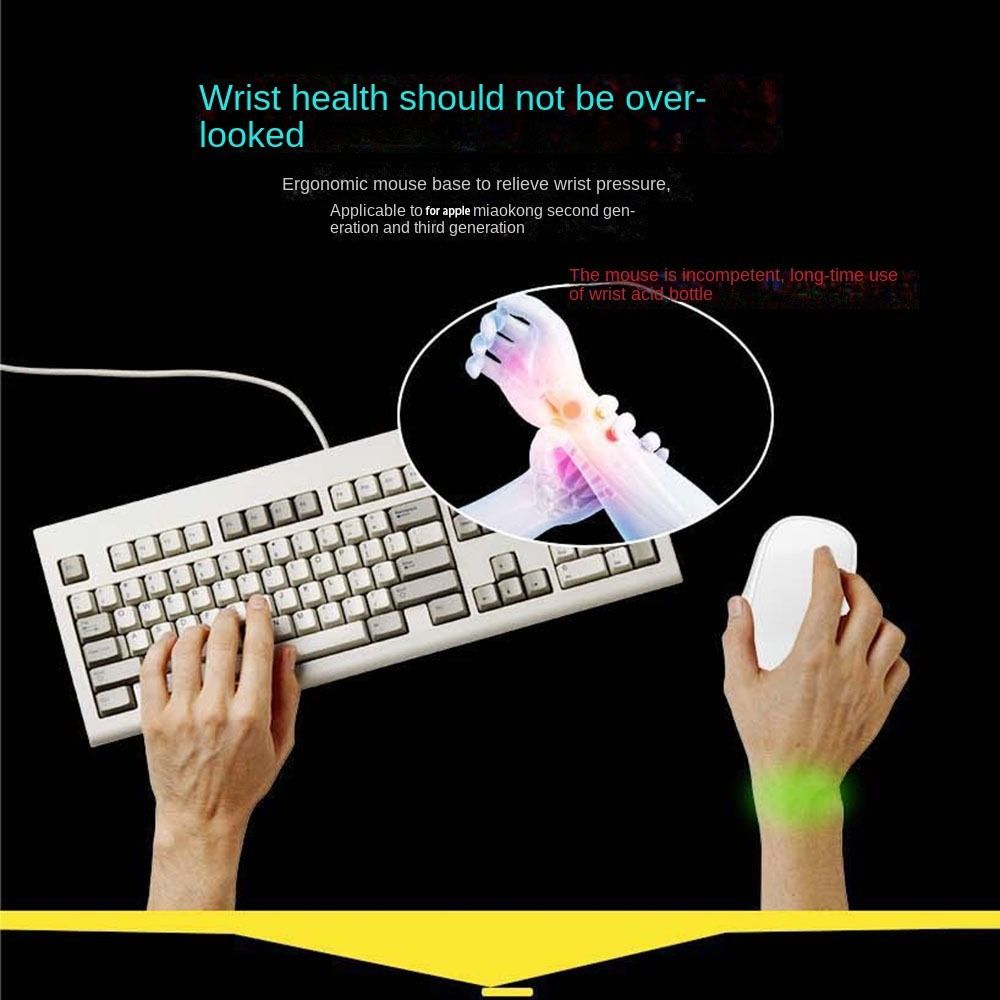 Ergonomic Mouse Base Design Ergonomic Mouse Grip Support Magic Mouse Accessories Charging Pad Shell Shell Increase Height Charging Base for Apple Magic Mouse Dock PC. 