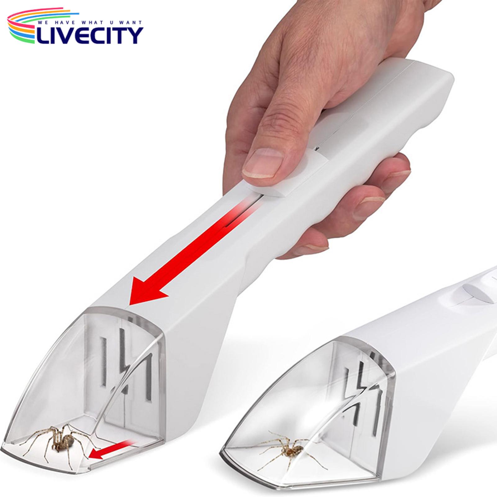 Ergonomic Insect Zapper Effective Flying Insect Trap Vacuum Catcher for Spiders Cockroaches Ants Easy-to-use Ergonomic Design with Long Bucket Brush Perfect for Homes Senior-friendly Insect Trap. 