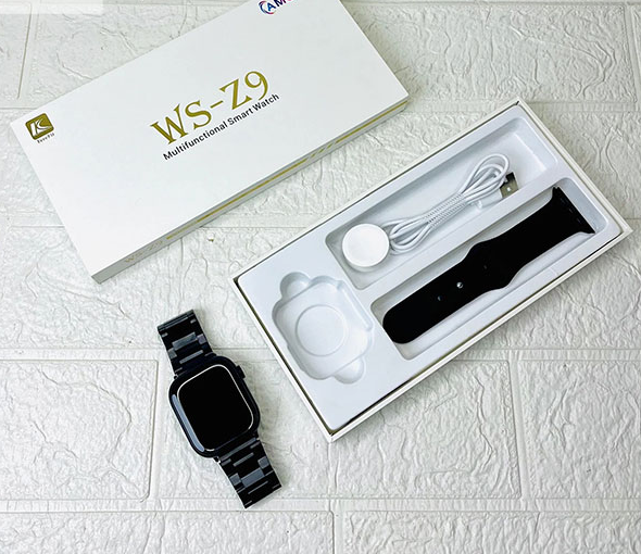 FereFit WS-Z9 Multifunctional Amoled Smartwatch – Silver Color Original Product. 