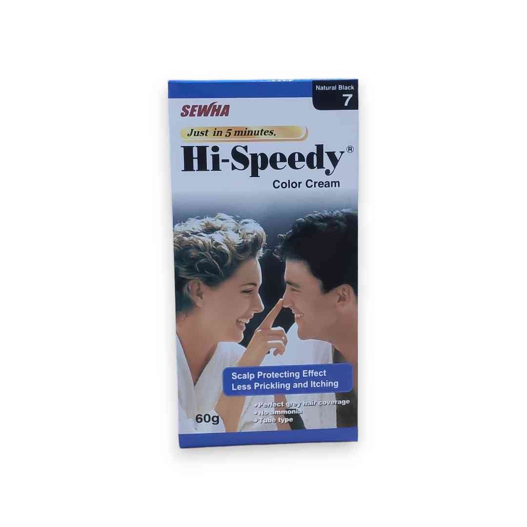 Hi-Speedy Hair Color Natural Black 7 (60g) - Healthway