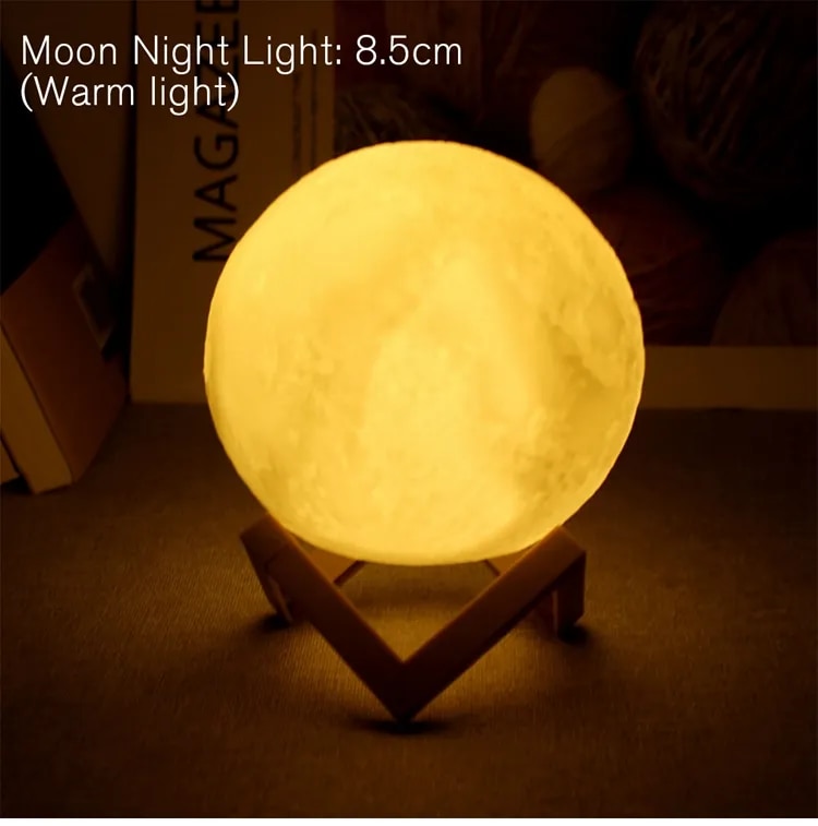 15 CM 3D Moon Lamp 16 Colors Remote & Touch Table Lamp. 