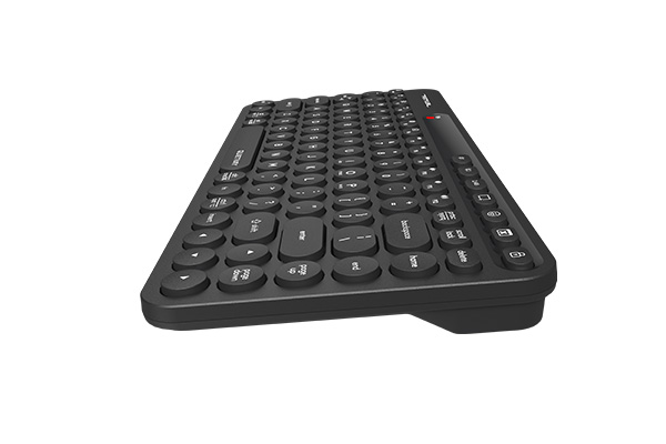 A4tech FBK36C AS Fstyler Compact Wireless Keyboard - Black - Dual Connectivity Mode  - Operating System Swap - Operation Range: 5~10 m - Quiet Key Keyboard, Compact & Trendy - Wide Compatibility. 