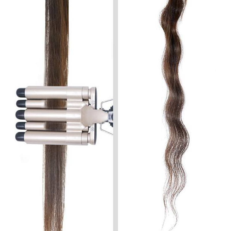 5-Tube Curler Fast Heating Big Wave Curl Iron Ceramic Five Stick Chicken Rolls Is Suitable For All Types Of Hair. 