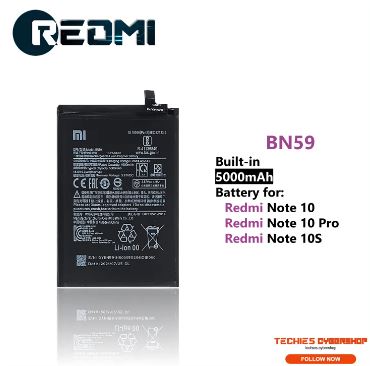 BN59 Battery for Redmi Note 10 / Redmi Note 10 Pro / Redmi Note 10S 5000mAh Capacity