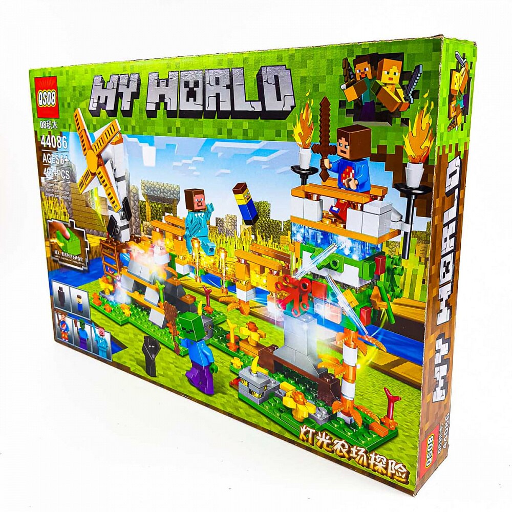 44086 Constructor Designer Minecraft my world led qs08 463 parts with LED light. 