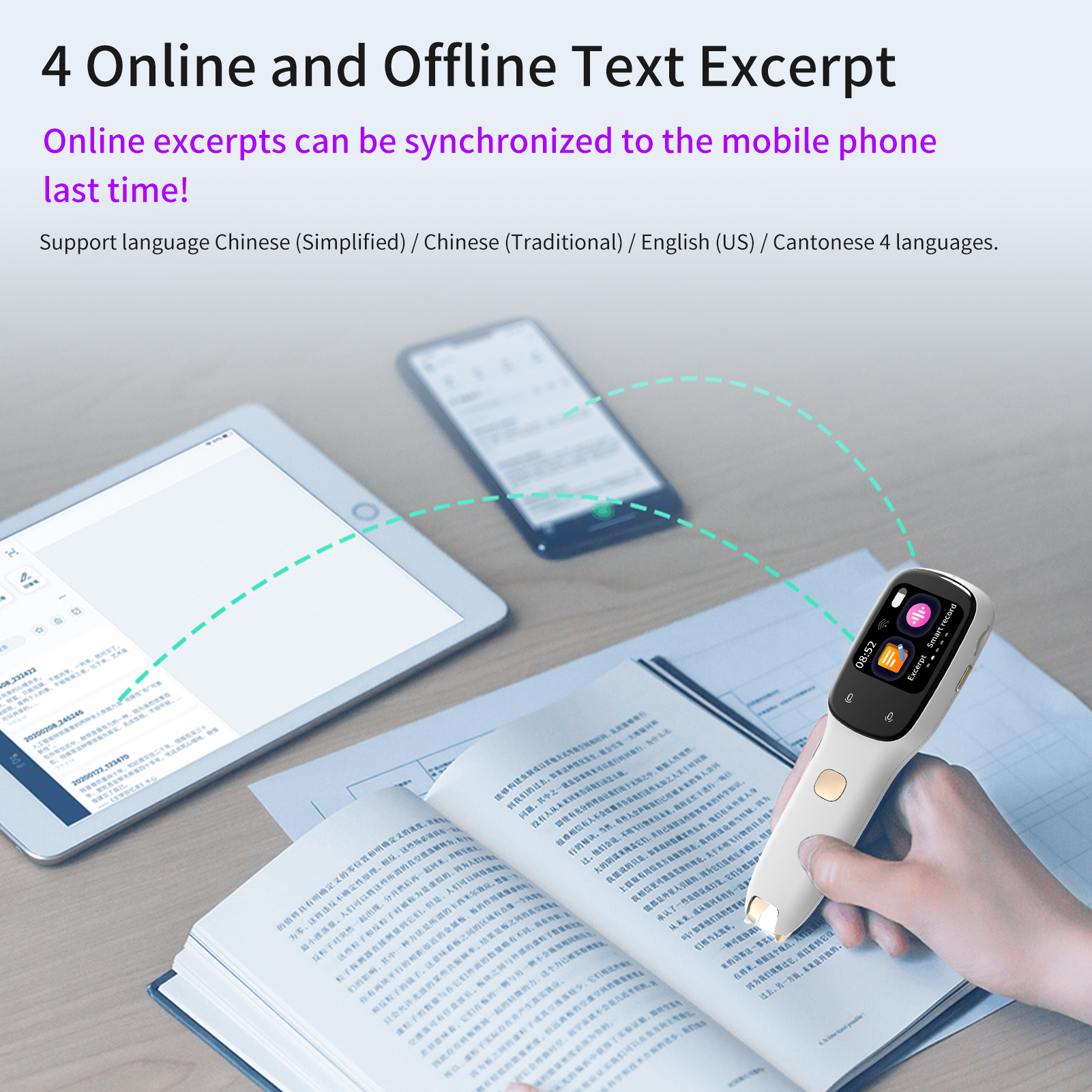 BOELEO Dictionary Translation Pen Scanner Text Scanning Reading Translator Device. 