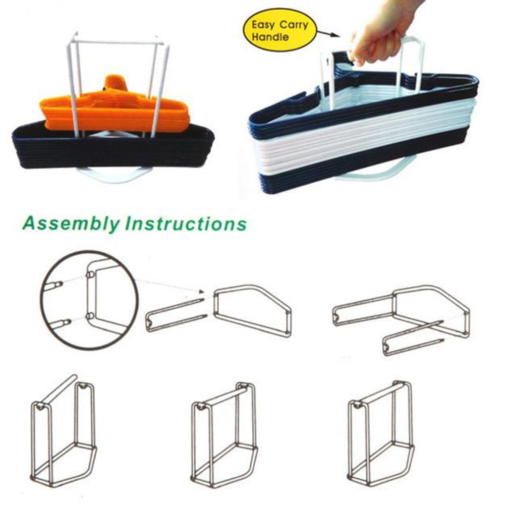 Practical Creative Plastic Clothes Hanger Storage Home Organizer Companion Rack. 