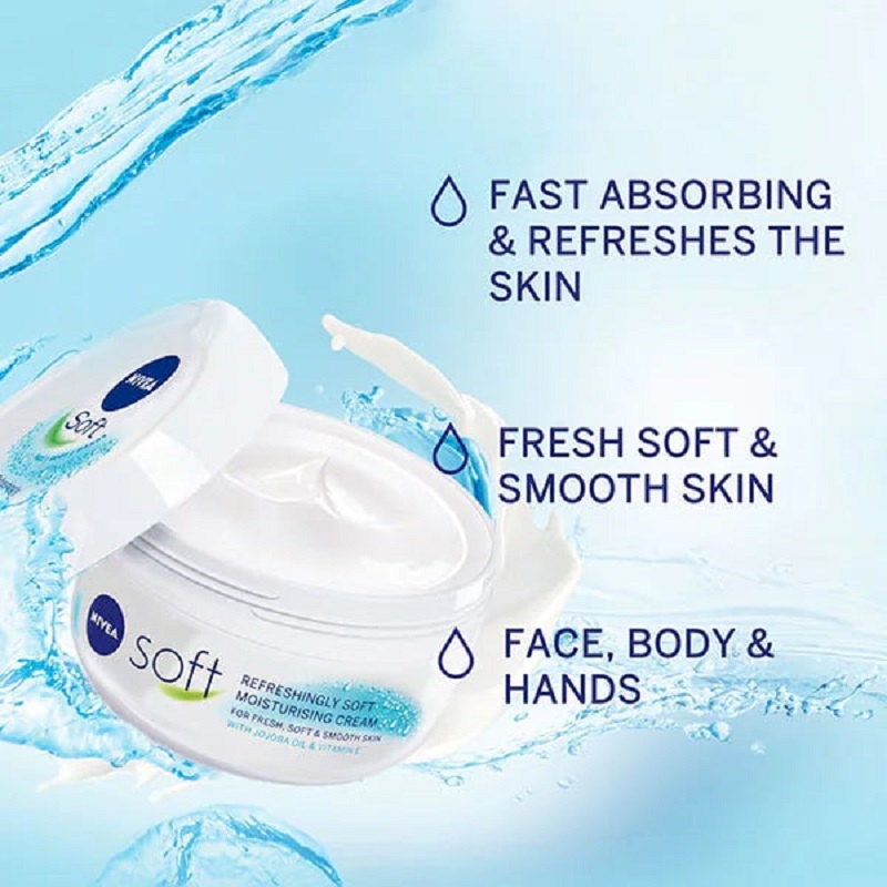 Nivea Soft Refreshingly Soft Moisturising Cream 200ml || The MallBD