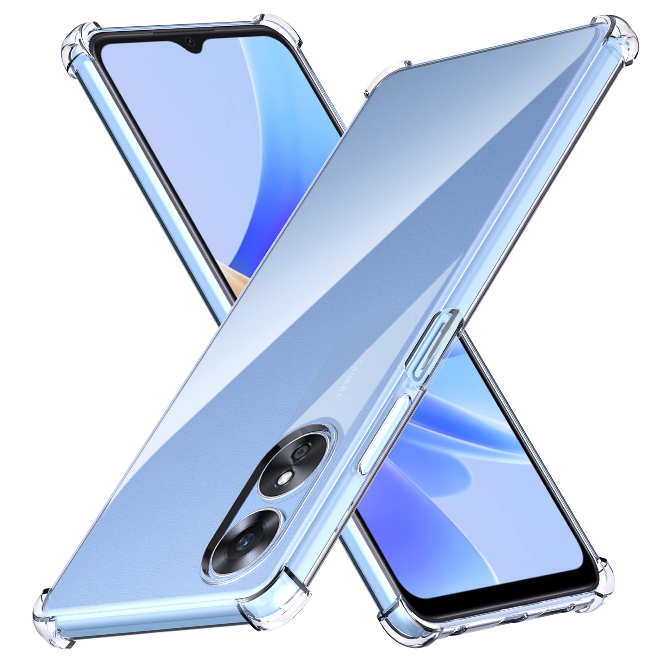 For Oppo A17 Case Clear Ultra Crystal Thin Transparent Protective Back Cover