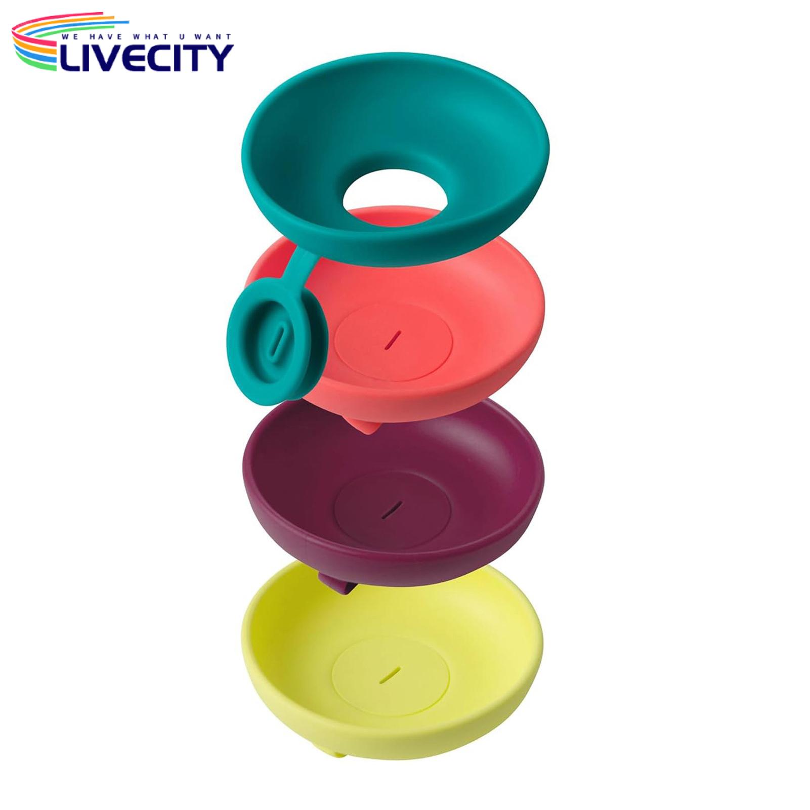 Drip-free Ice Cream Holder Silicone Popsicle Holders Set of 4 Drip Catcher Odorless Ice Cream Protector for Kids Easy to Clean Melting Ice Cream Holder for Home Outdoor Use Ice Cream Drip Tray
