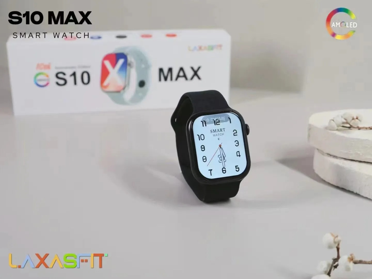 S10 Max Laxasfit Smart Watch 2.29" AMOLED Display NFC Series 10 Bluetooth Smart Watch. 