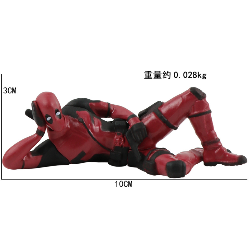 Deadpool Model Doll 3 Mini Hand Ornaments. 