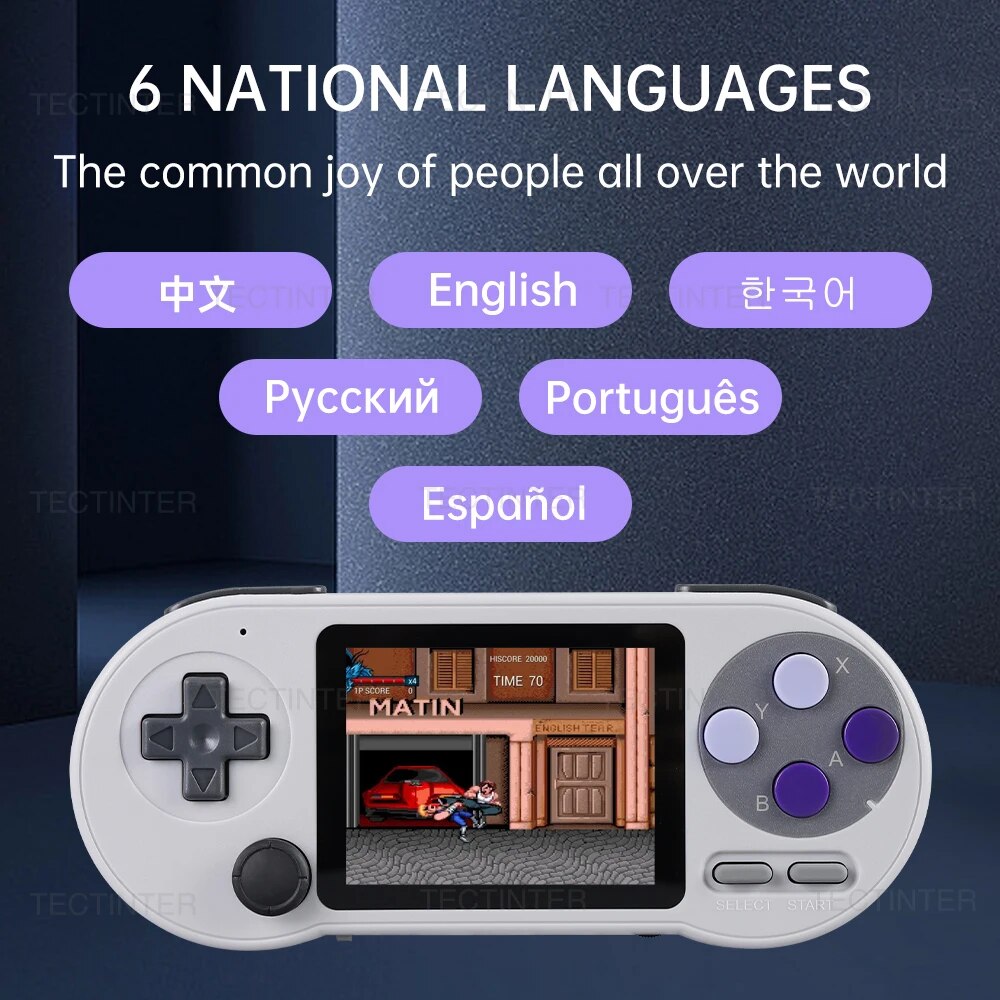 SF2000 3 inch IPS Screen Handheld Game Console Mini Portable Game Player Built-in 10000+ Games Retro Game Console AV Output. 
